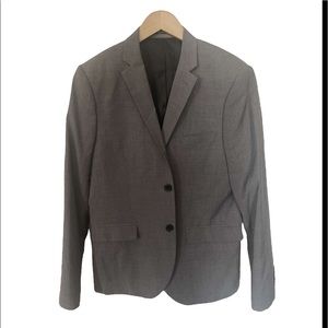 H&M Men’s Suit Jacket Tuxedo Grey Slim Fit 40 Regular 6 Pockets 2 Buttons